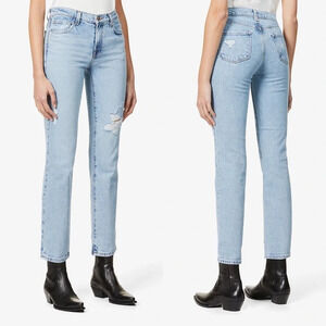 New J BRAND For Theory Adele Straight Mid-Rise Jeans Archive Destruct NWT 26